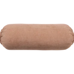 Baggy rolkussen 50xo23 cm geweven chenille oud roze