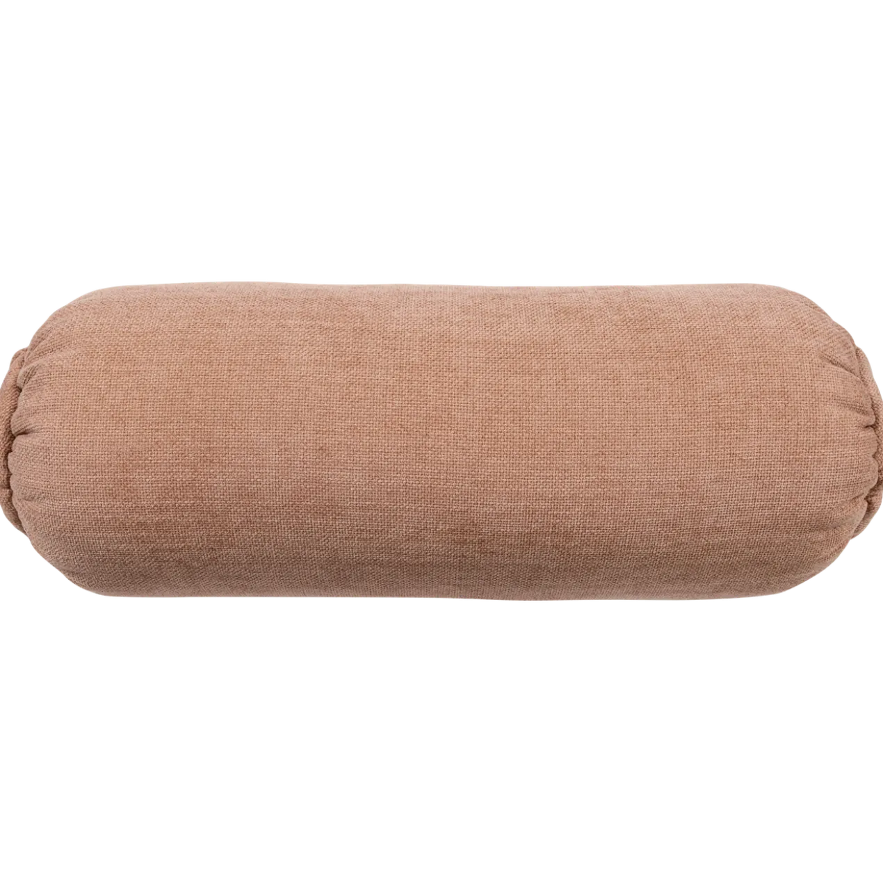 Baggy rolkussen 50xo23 cm geweven chenille oud roze