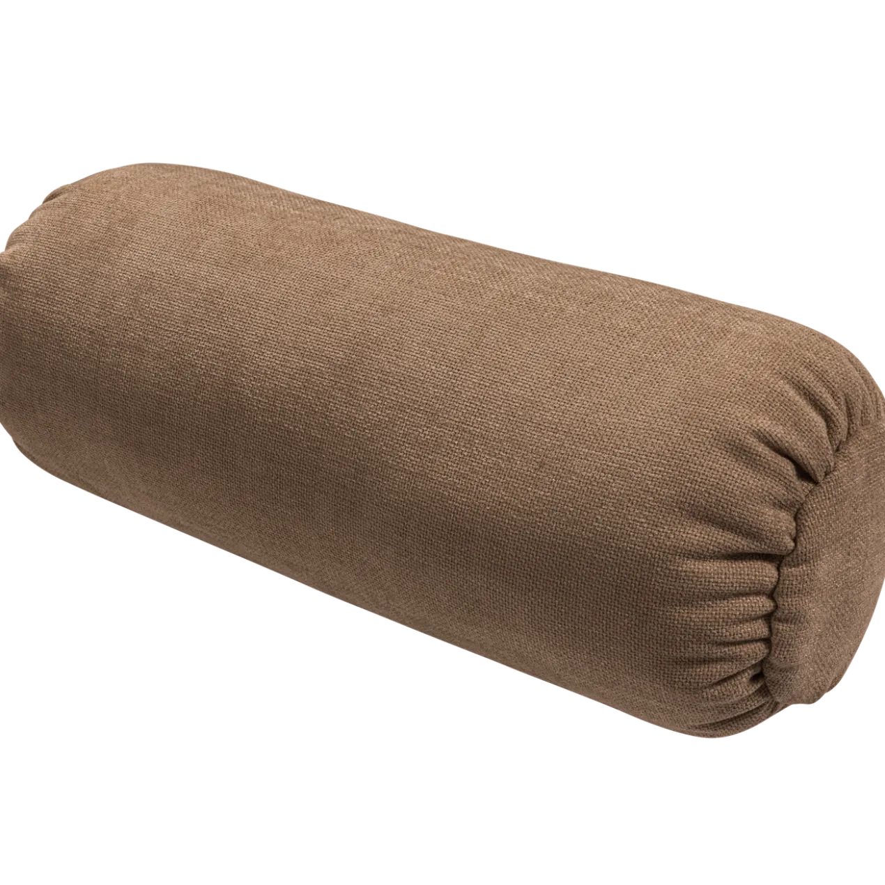 Baggy rolkussen 50xo23 cm geweven chenille bruin