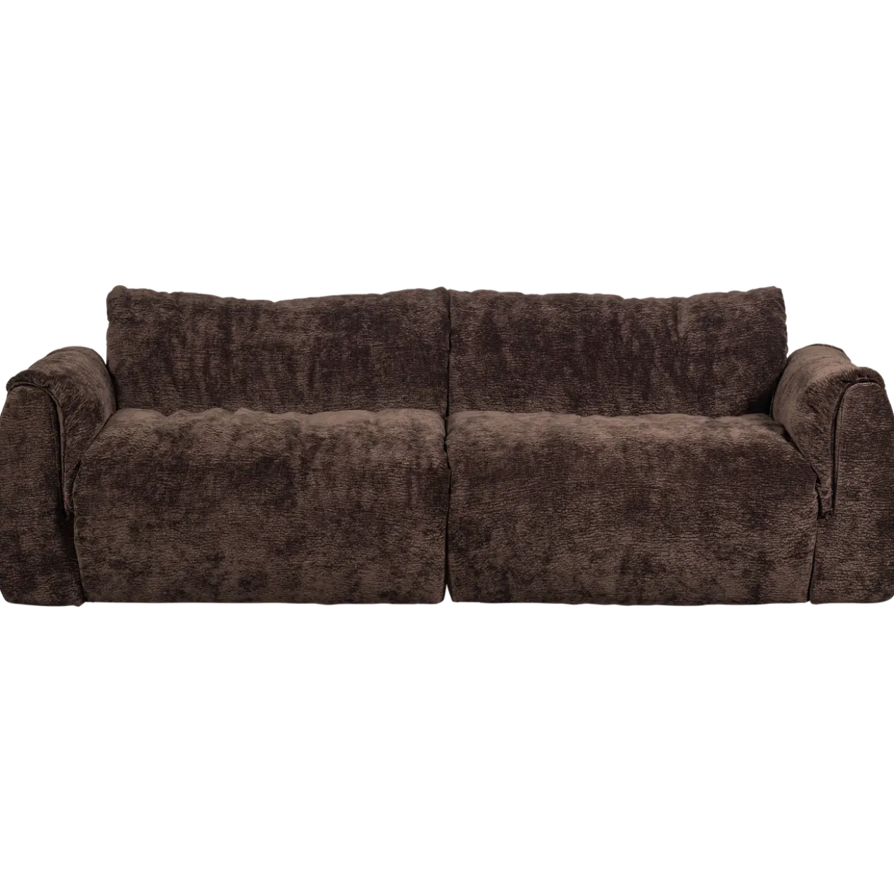 Baggy 2-zits bank 3d chenille donkerbruin