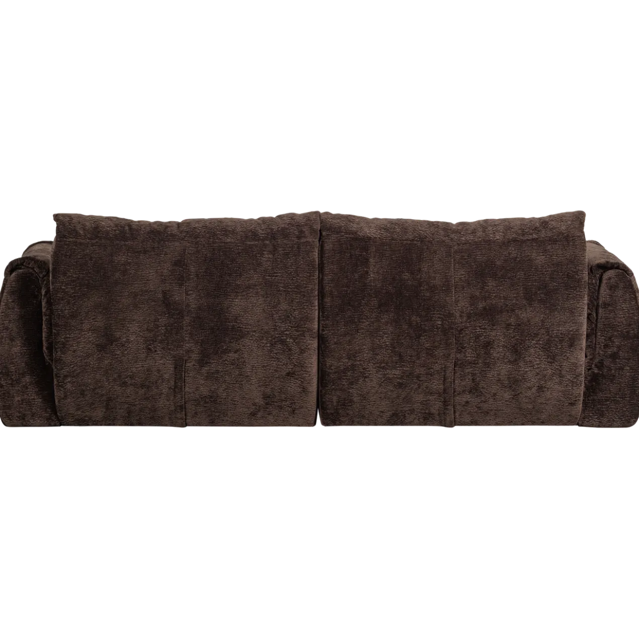 Baggy 2-zits bank 3d chenille donkerbruin