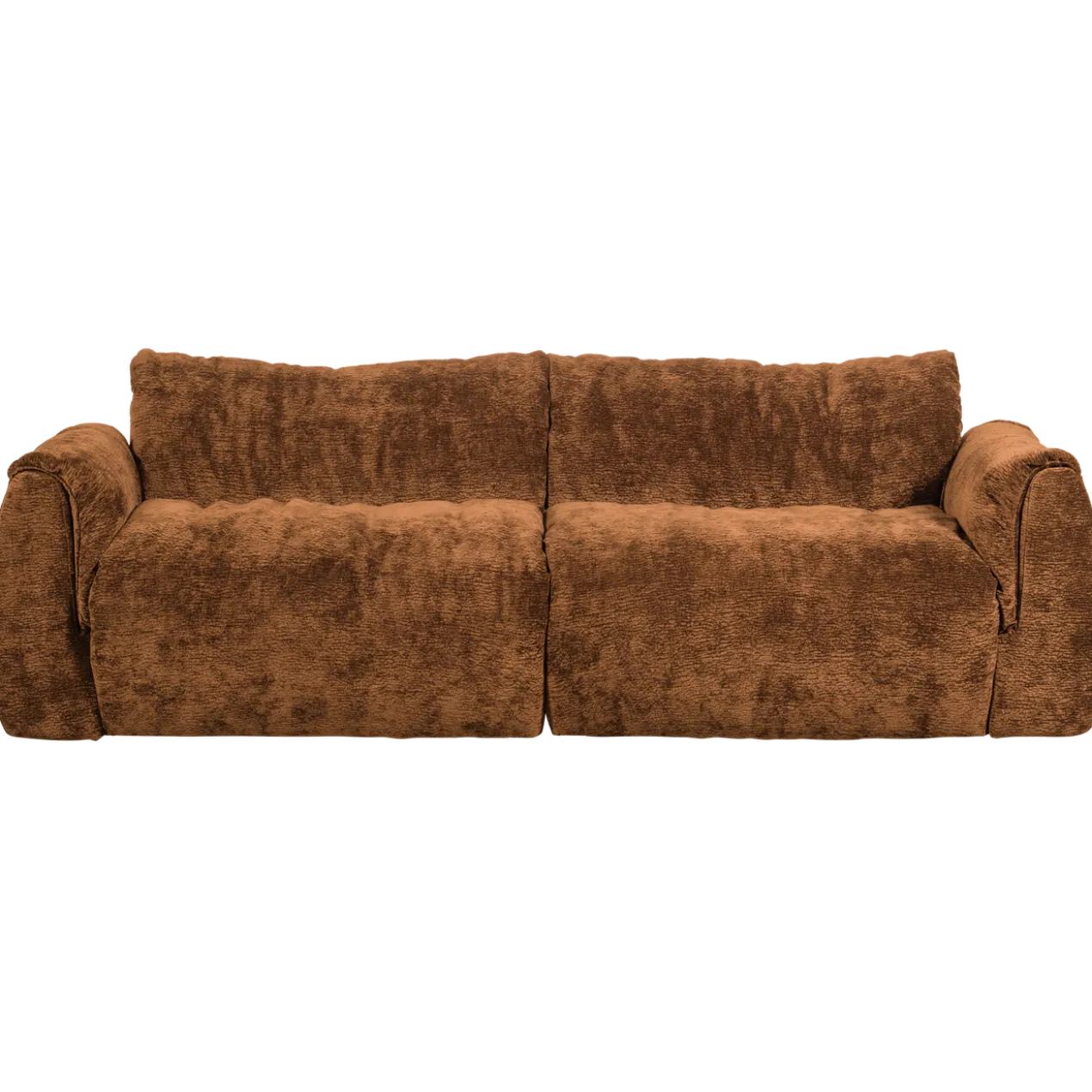 Baggy 2-zits bank 3d chenille middenbruin