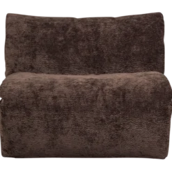 Baggy 1-zits element 3d chenille donkerbruin
