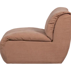 Baggy 1-zits element geweven chenille oudroze