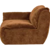 Baggy 1-zits element met arm links 3d chenille middenbruin