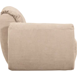 Baggy 1-zits element met arm links geweven chenille zand