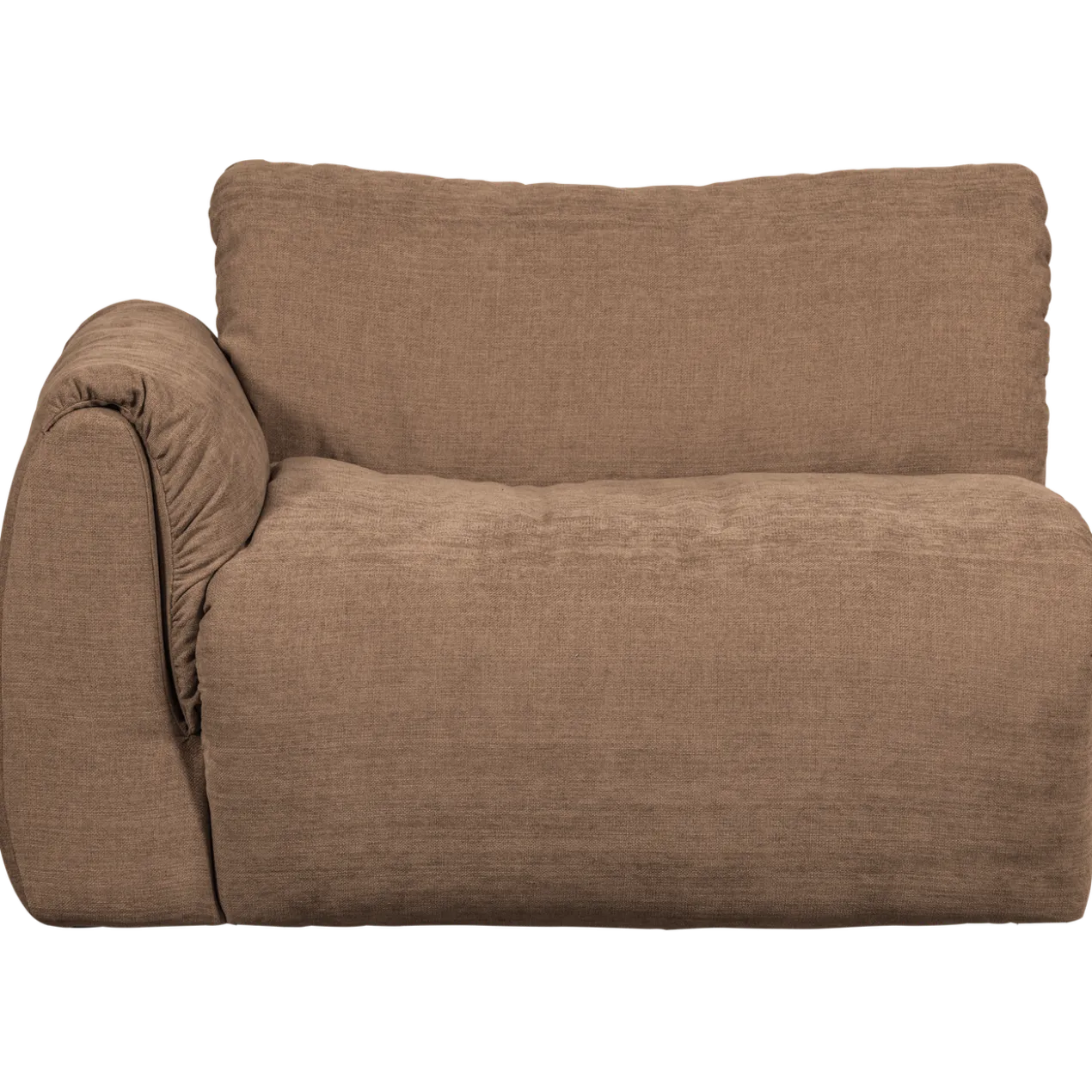 Baggy 1-zits element met arm links geweven chenille bruin