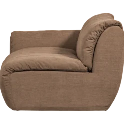 Baggy 1-zits element met arm links geweven chenille bruin