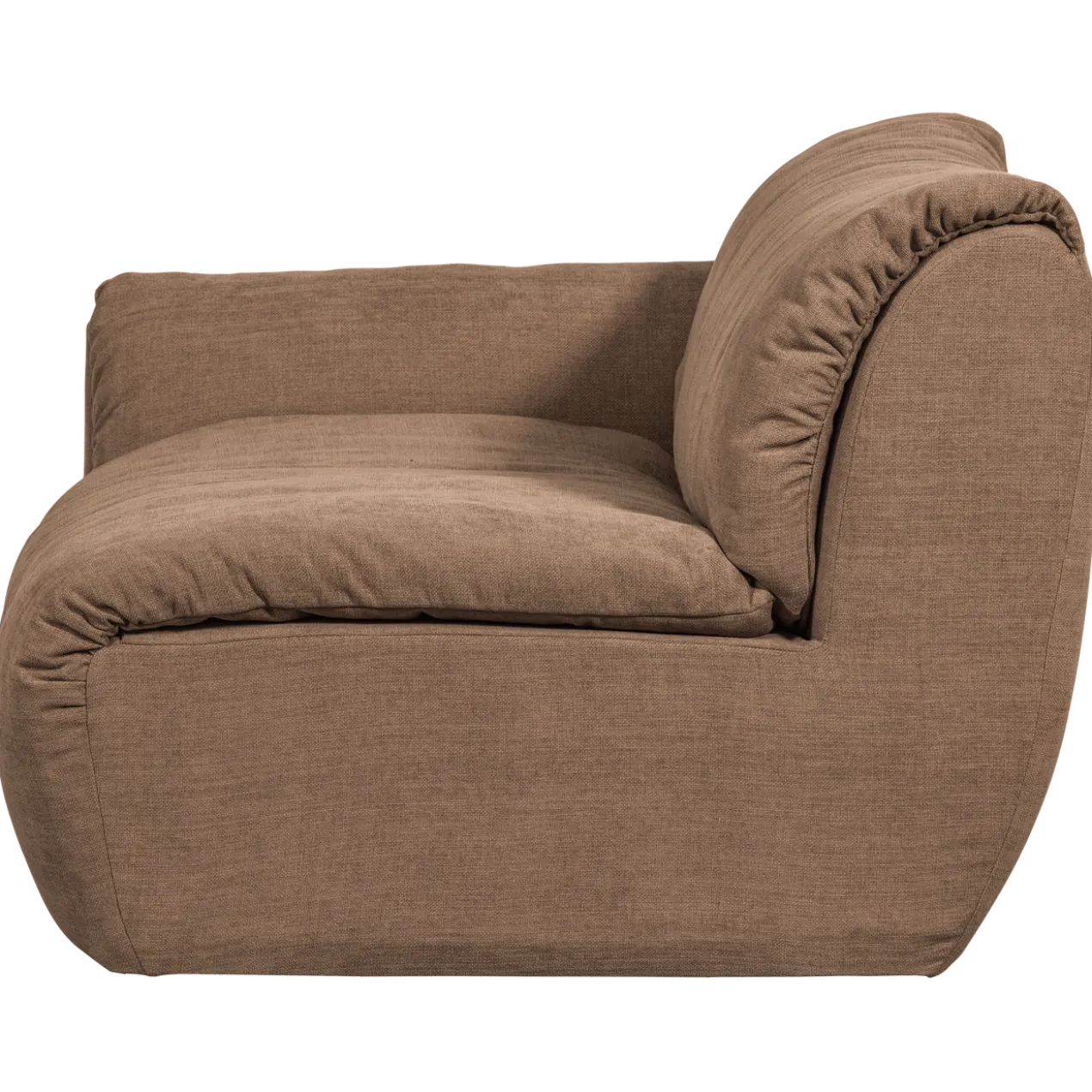 Baggy 1-zits element met arm links geweven chenille bruin