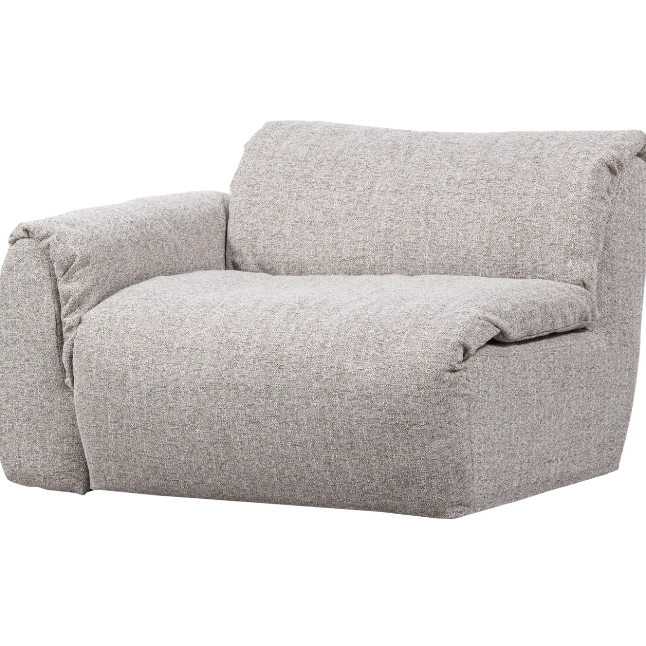 Baggy 1-zits element met arm links naturel melange