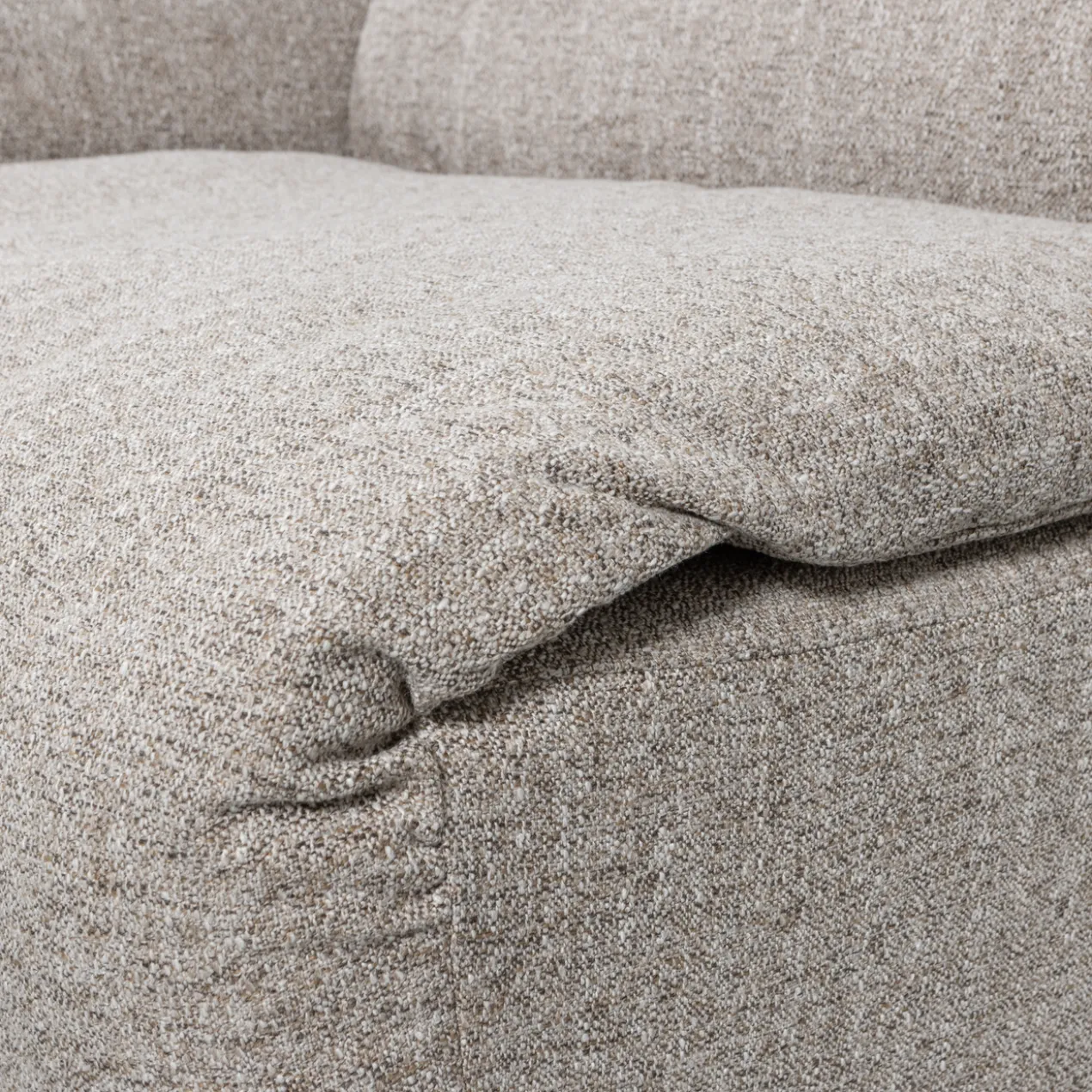 Baggy 1-zits element met arm links naturel melange
