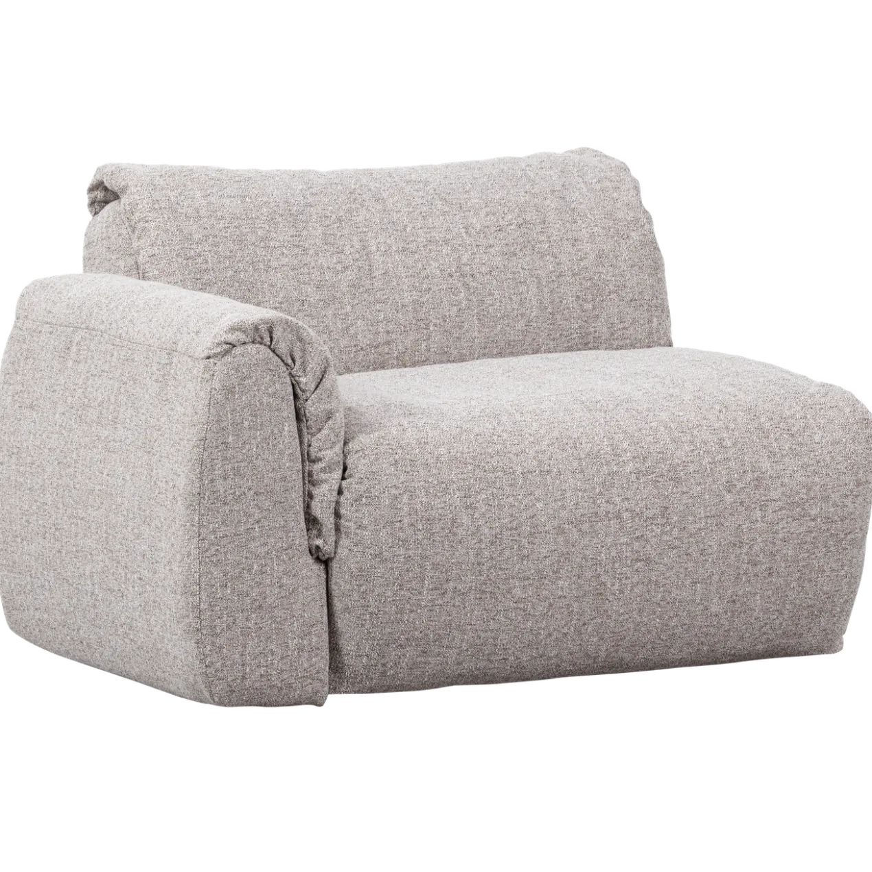 Baggy 1-zits element met arm links naturel melange