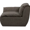 Baggy 1-zits element met arm links warmgrijs melange