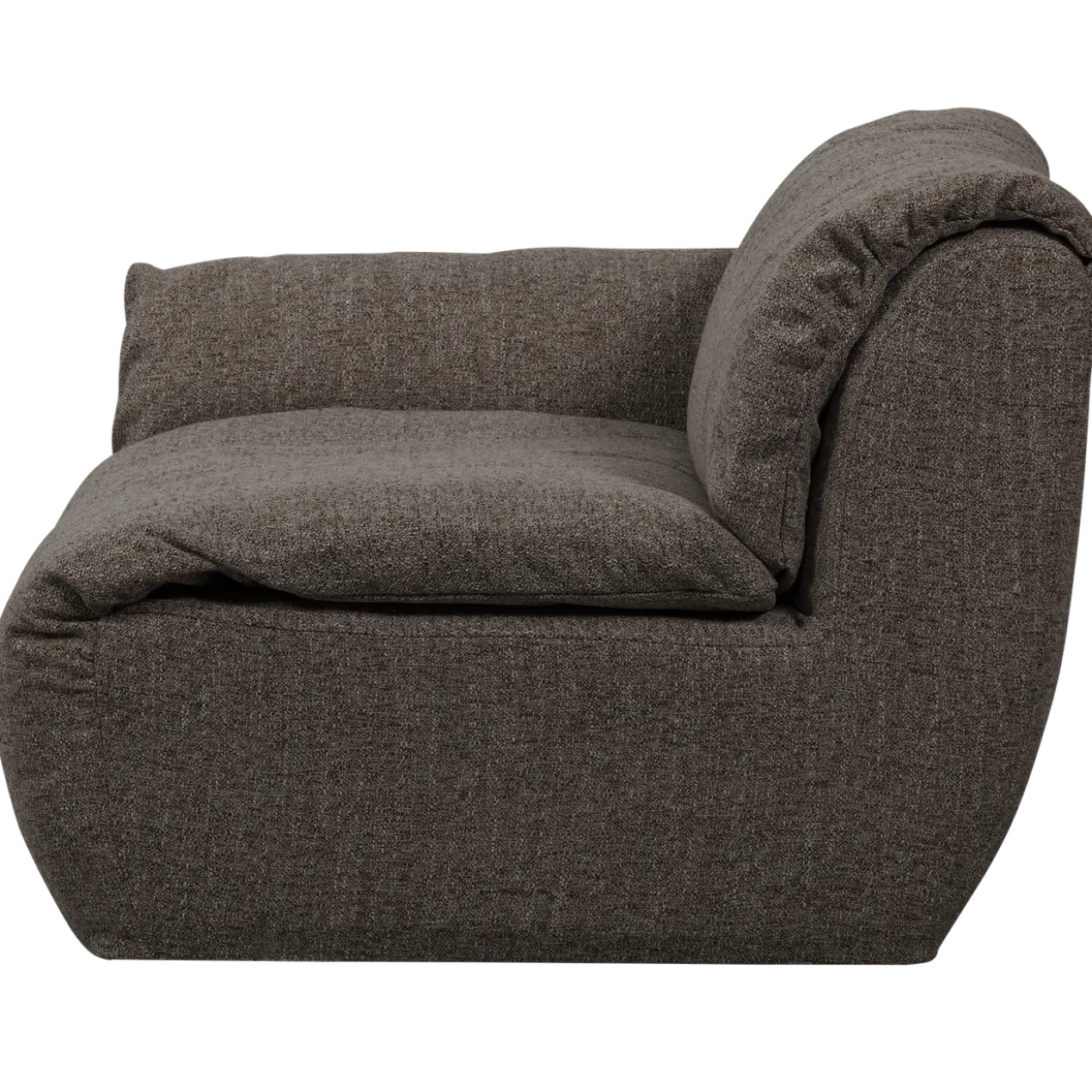 Baggy 1-zits element met arm links warmgrijs melange