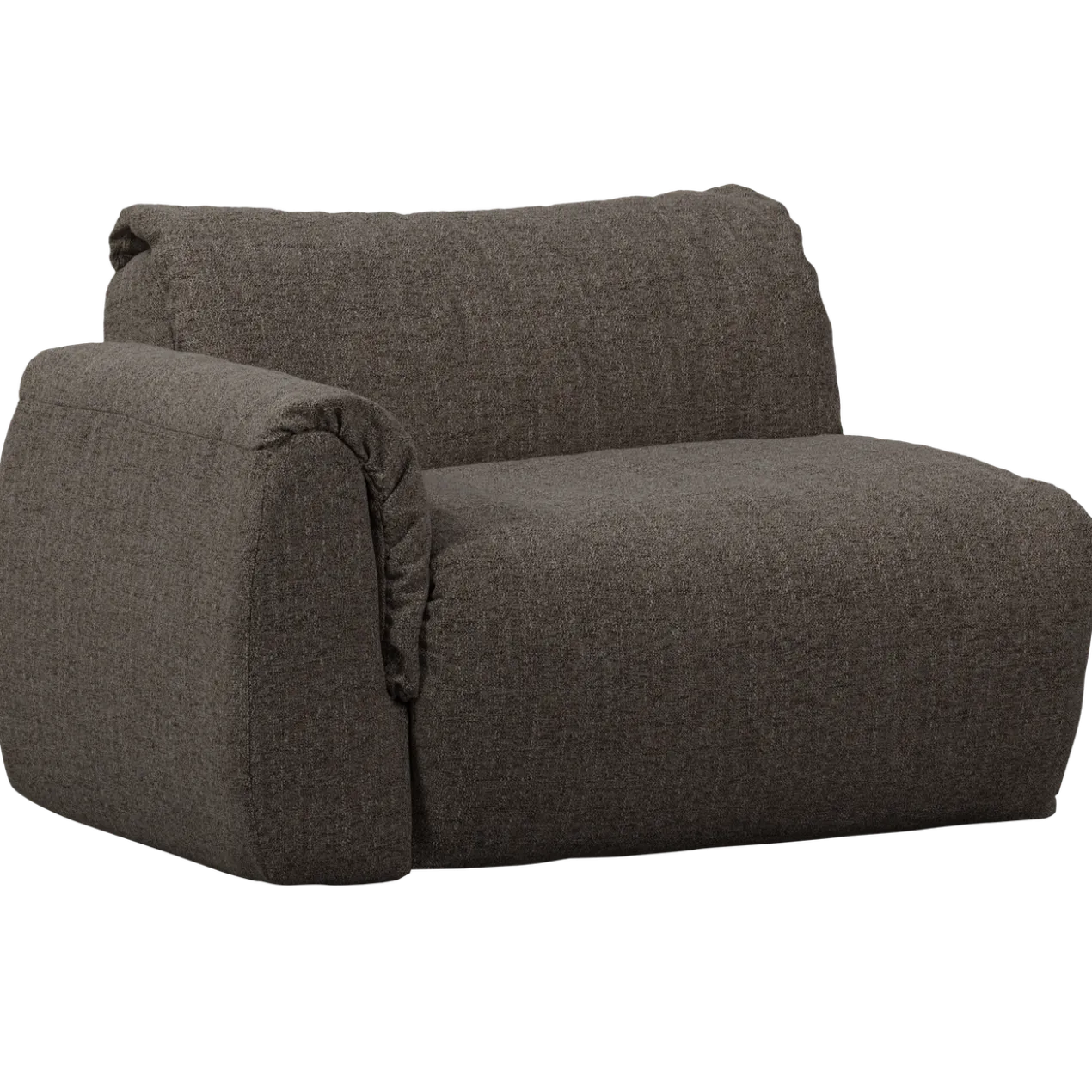 Baggy 1-zits element met arm links warmgrijs melange