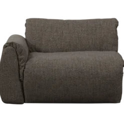 Baggy 1-zits element met arm links warmgrijs melange