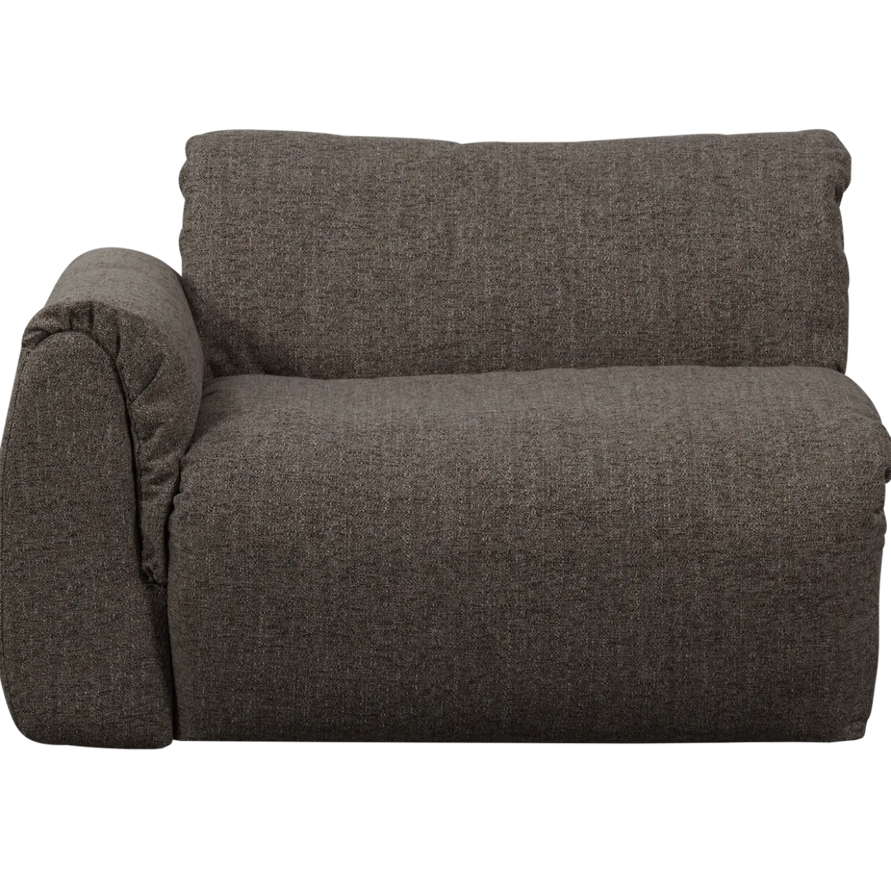 Baggy 1-zits element met arm links warmgrijs melange
