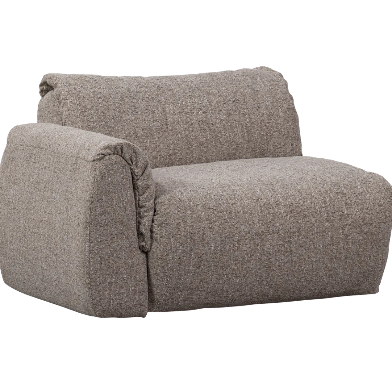 Baggy 1-zits element met arm links bruin melange