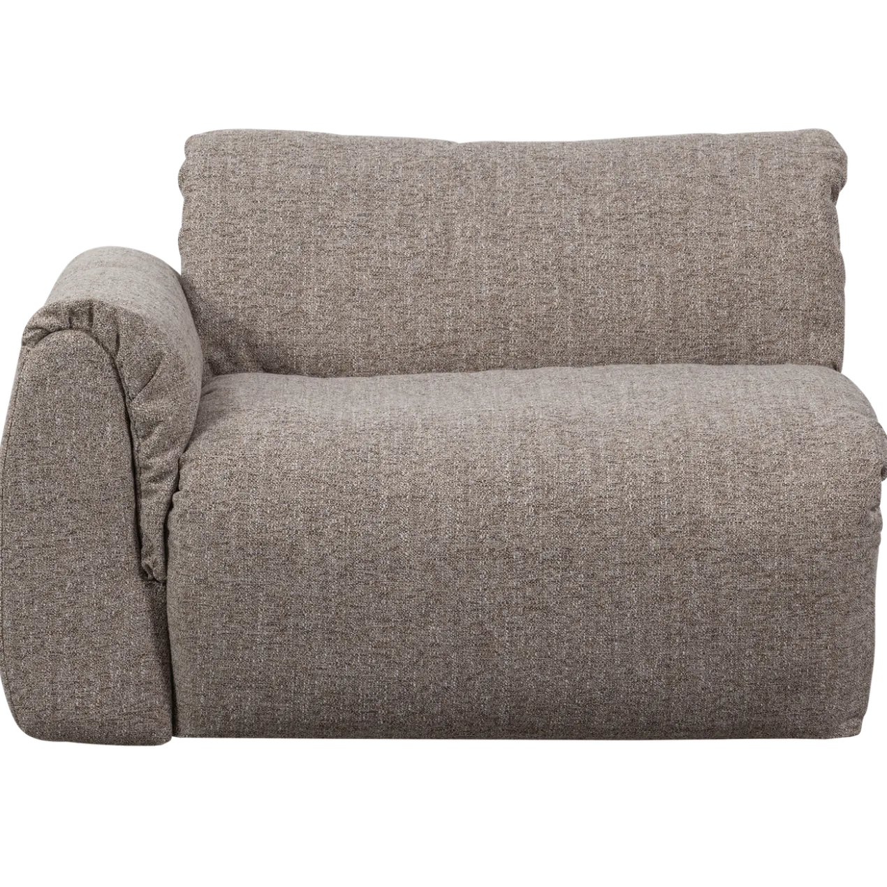Baggy 1-zits element met arm links bruin melange