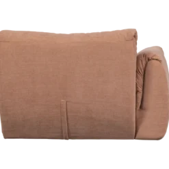 Baggy 1-zits element met arm links geweven chenille oudroze