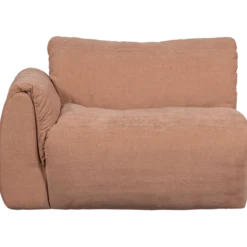 Baggy 1-zits element met arm links geweven chenille oudroze