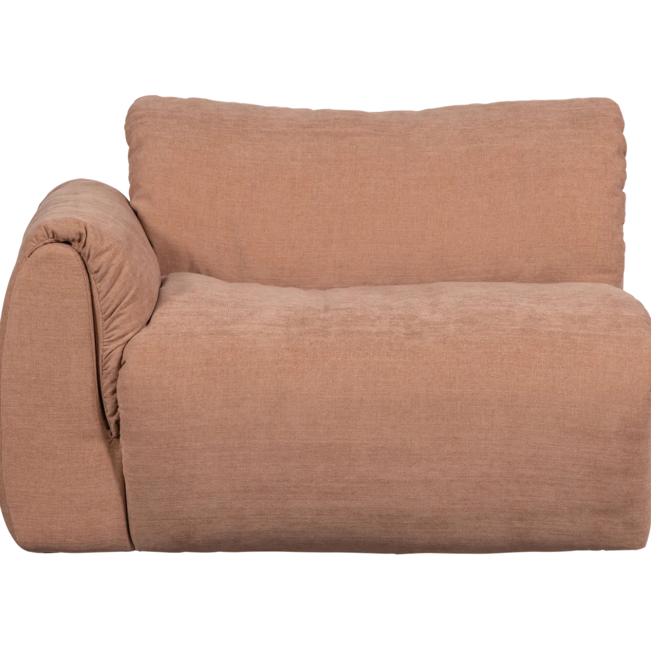Baggy 1-zits element met arm links geweven chenille oudroze