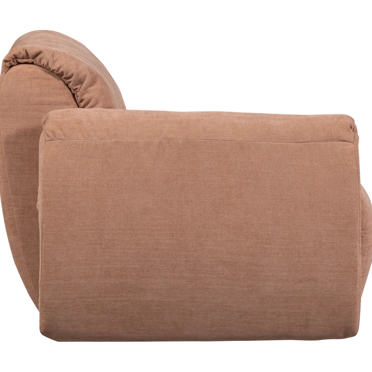 Baggy 1-zits element met arm links geweven chenille oudroze