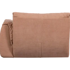 Baggy 1-zits element met arm rechts geweven chenille oudroze