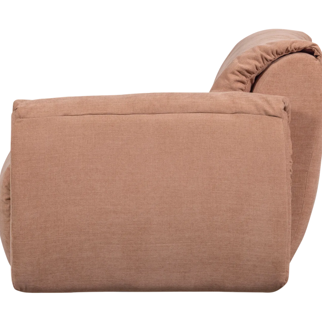 Baggy 1-zits element met arm rechts geweven chenille oudroze