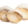 Bamboe vliegenmand - naturel + wit - Large