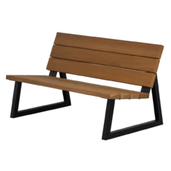 Banco tuinbank ayous hout/metaal naturel [fsc]