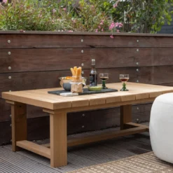 Banco tuin salontafel ayous hout naturel [fsc]