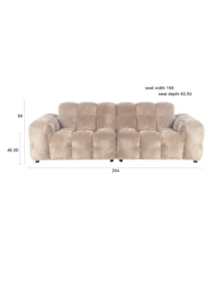 Bank Hackman 3-zits Velours beige