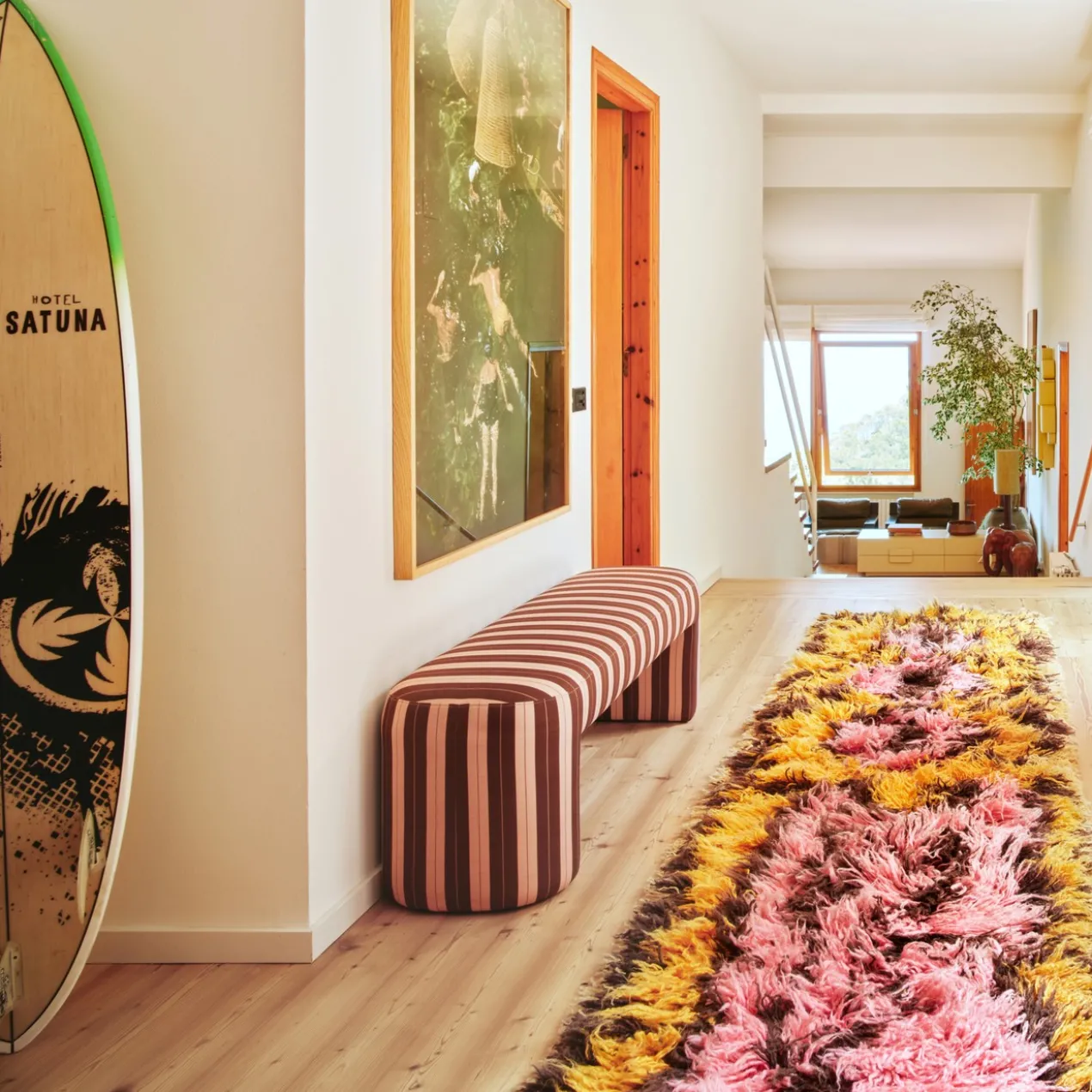 Bankje Lobby striped
