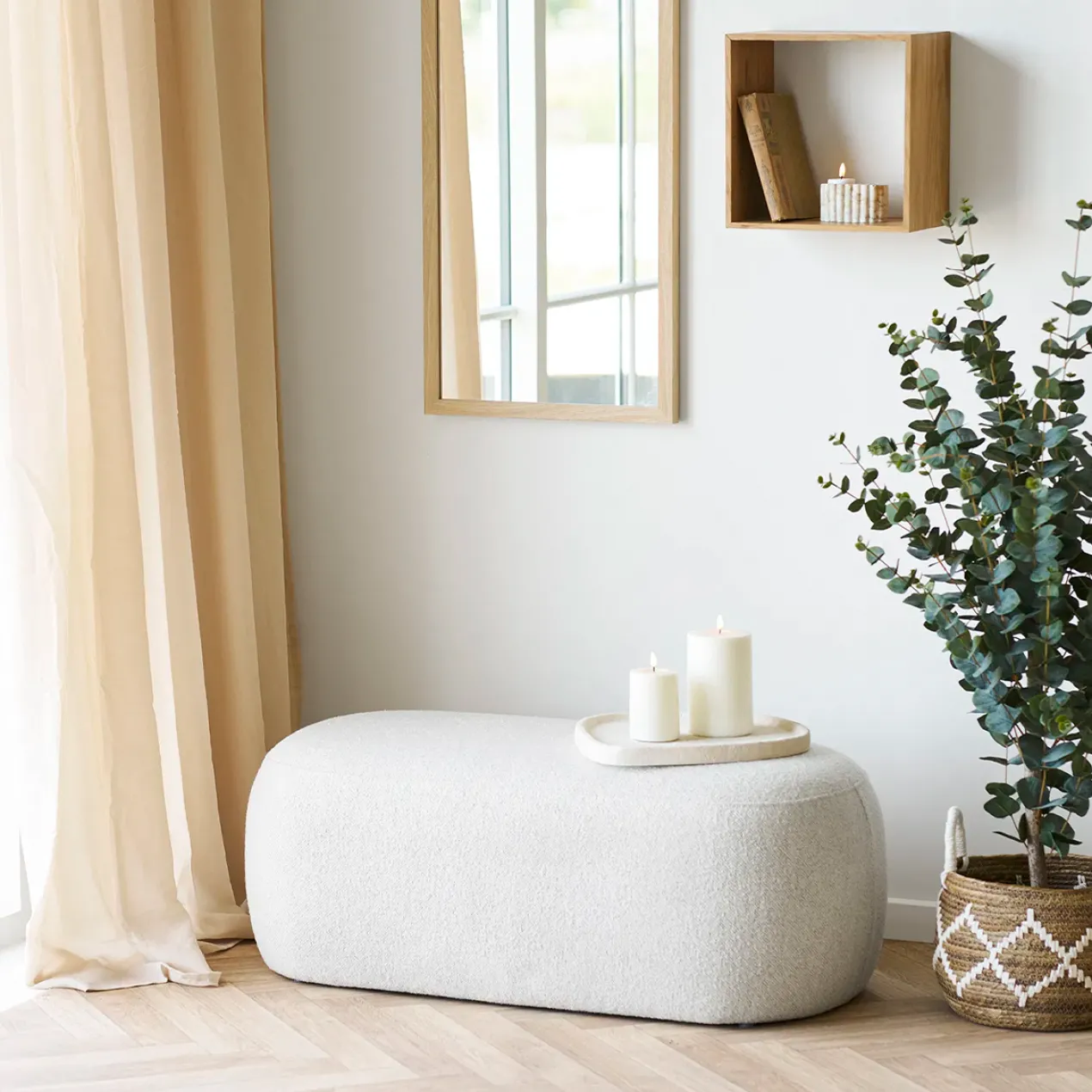 Bankje Nienke zand 100x38 cm