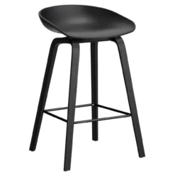 Barkruk AAS32 H75 zwart onderstel black