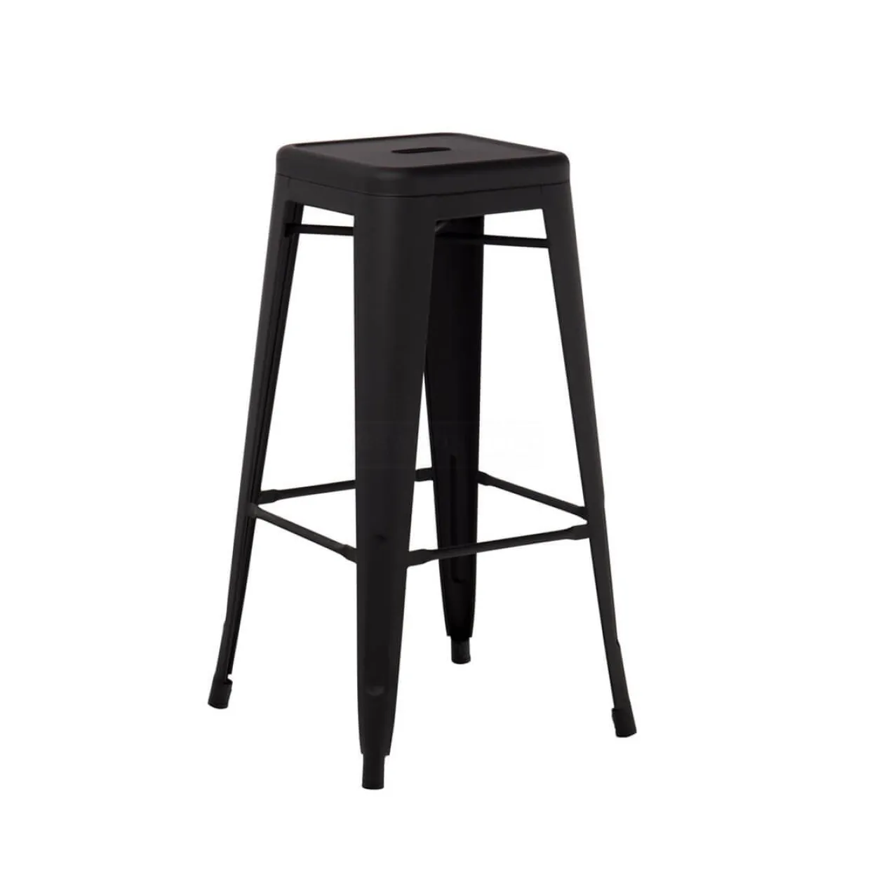 Barkruk 65 cm hoog - Mat zwart