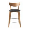 Barkruk Jack hout met kunstleer - 67 cm Naturel