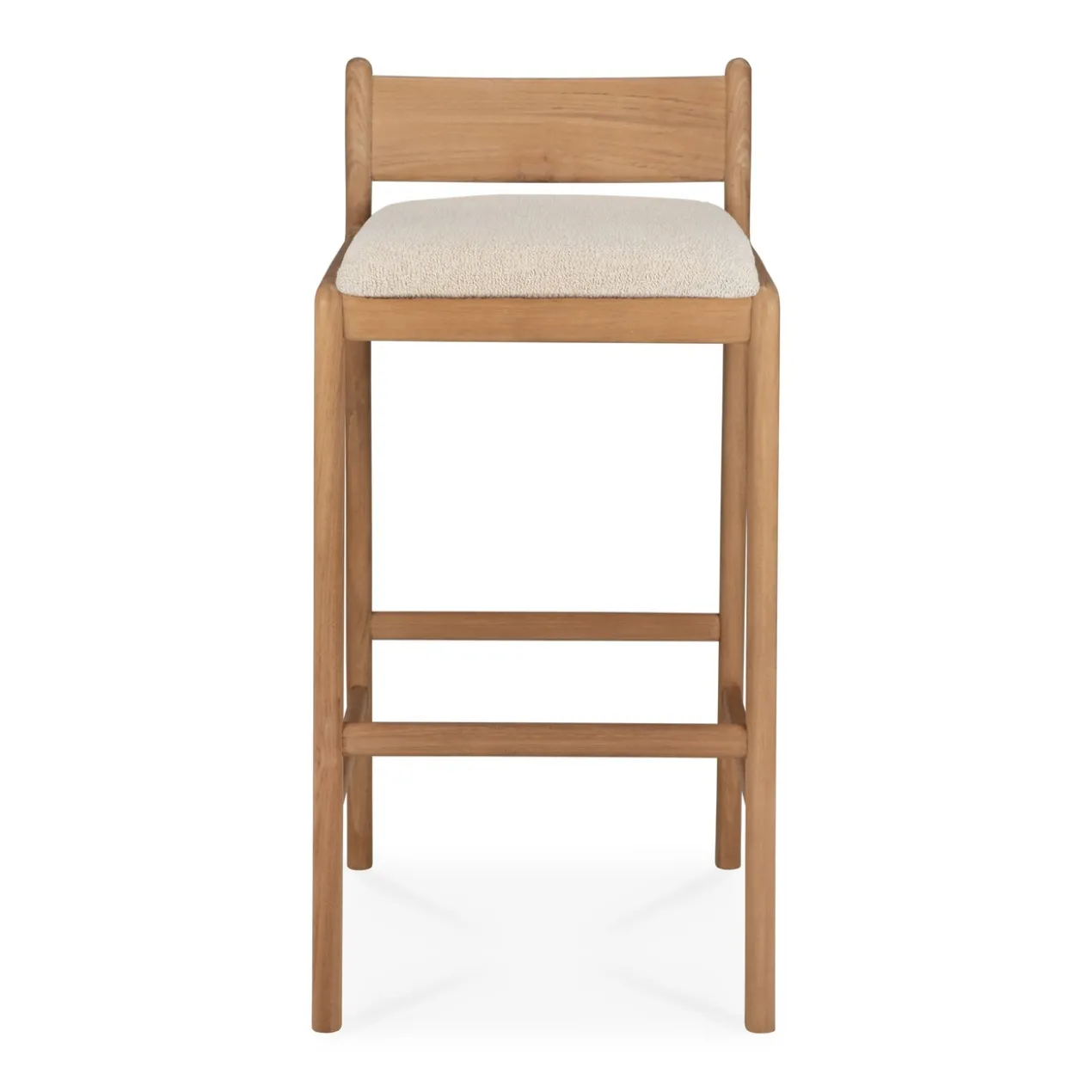 Barkruk Jack outdoor teak naturel kussen