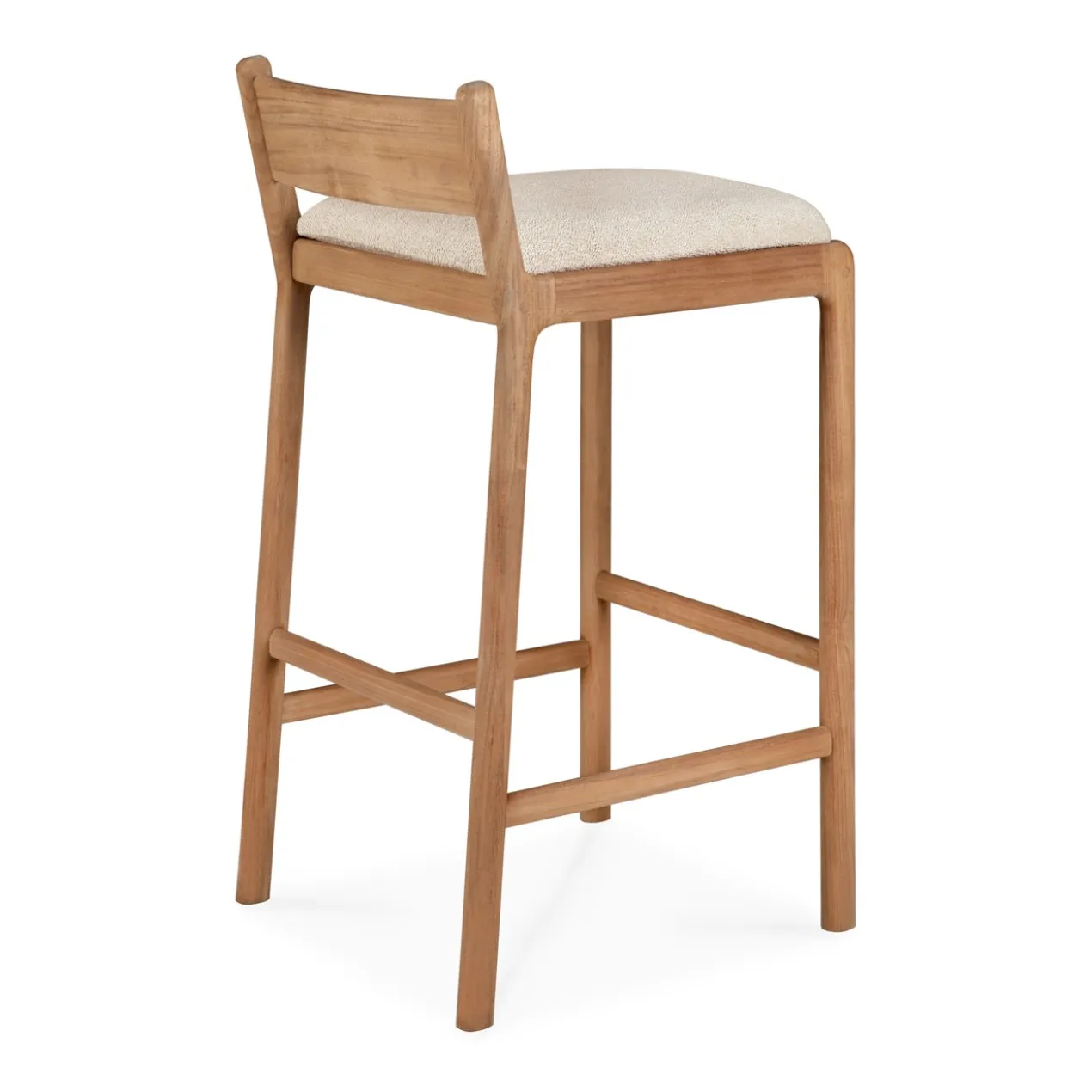 Barkruk Jack outdoor teak naturel kussen
