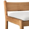 Barkruk Jack outdoor teak off-white kussen