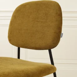 Barkruk Jasmijn warm groen - zwart onderstel H65