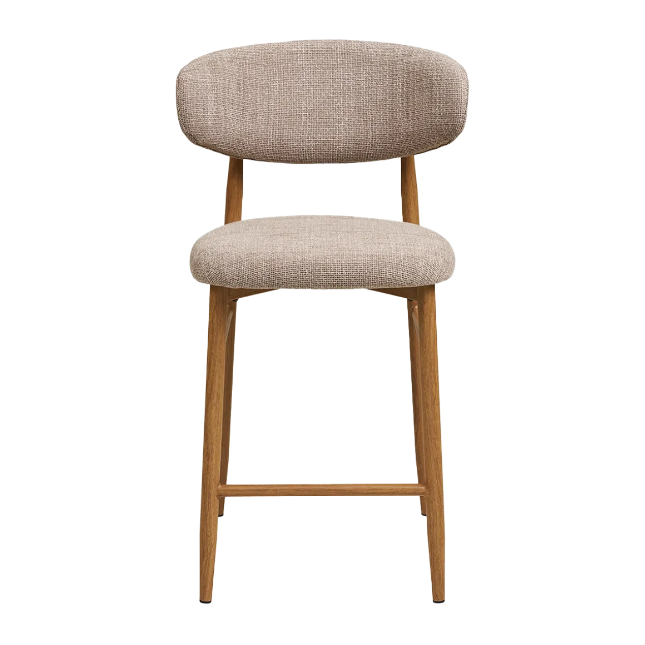 Barkruk Jolien H65 cm naturel onderstel taupe