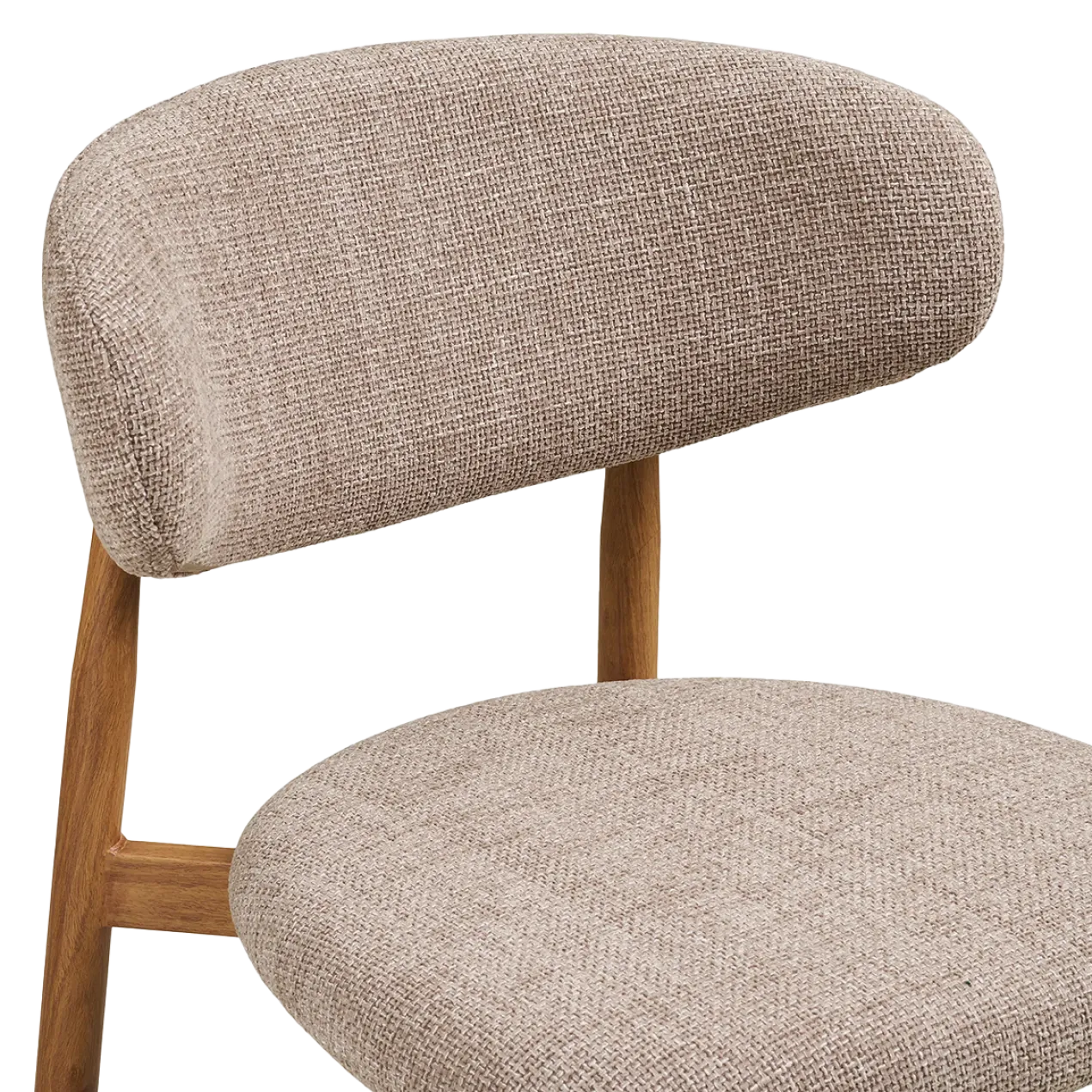 Barkruk Jolien H65 cm naturel onderstel taupe