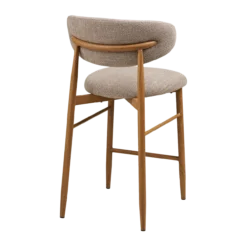 Barkruk Jolien H65 cm naturel onderstel taupe