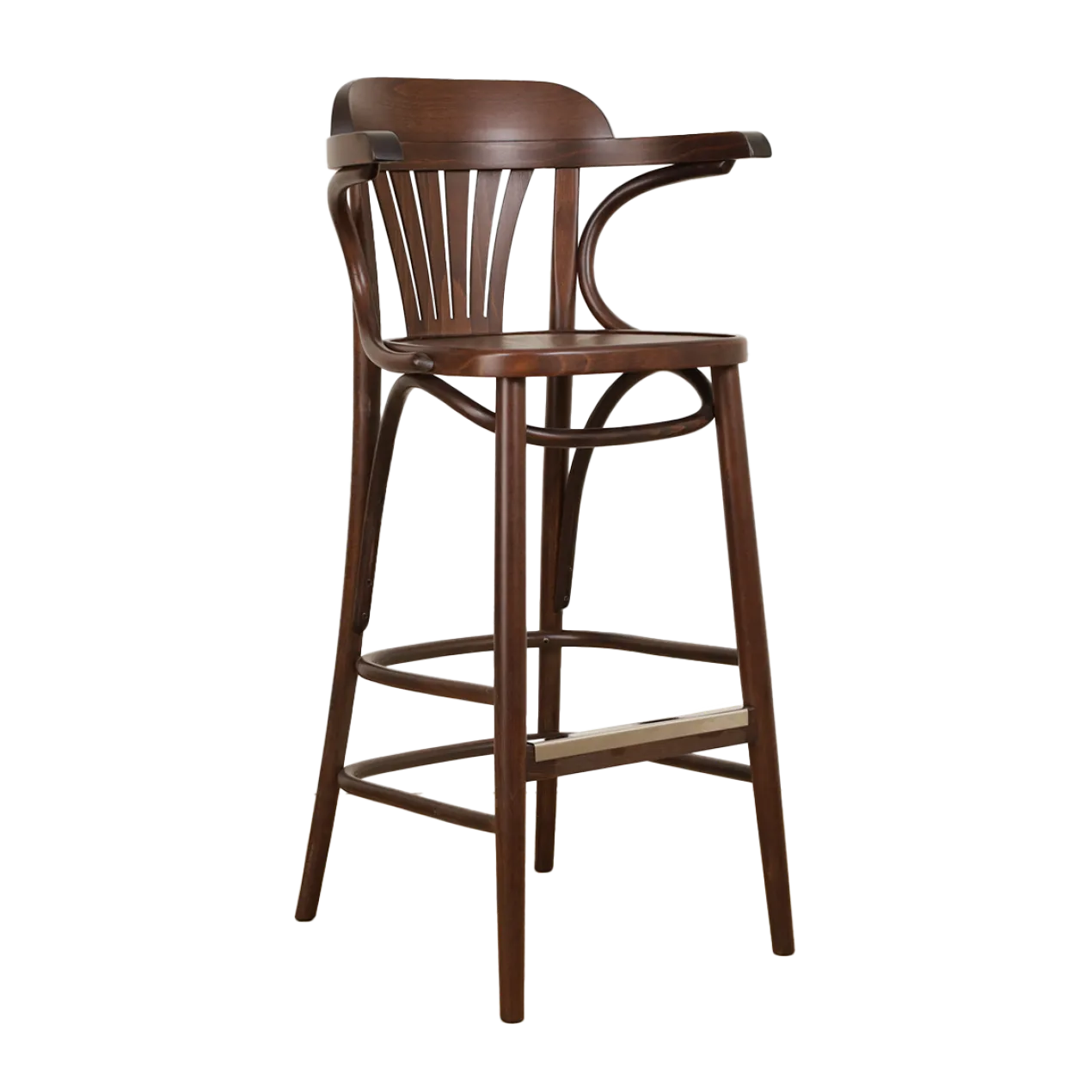 Barkruk Jos walnoot H75 cm