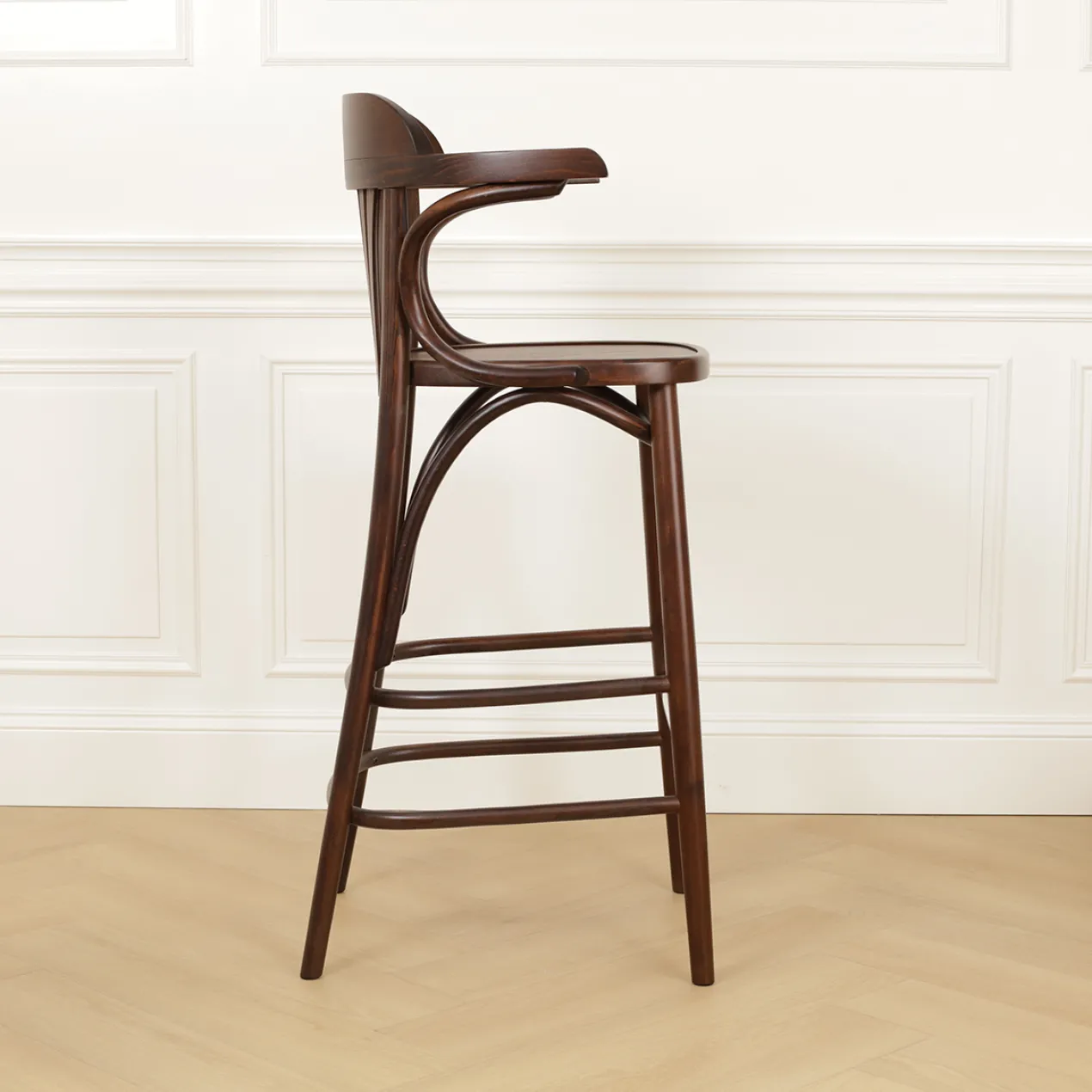 Barkruk Jos walnoot H75 cm