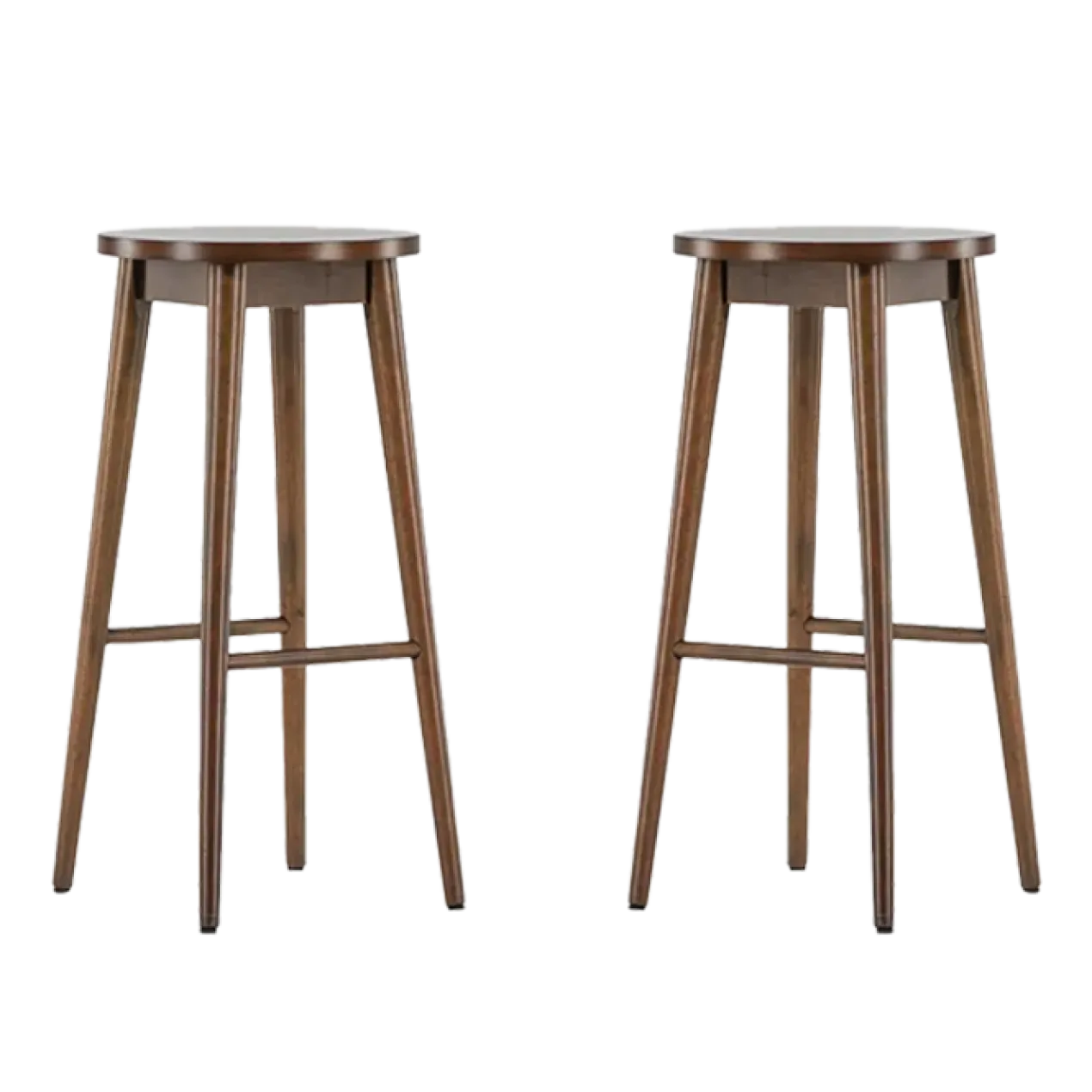 Barkruk Jur hout - 75 cm Donkerbruin - set van 2