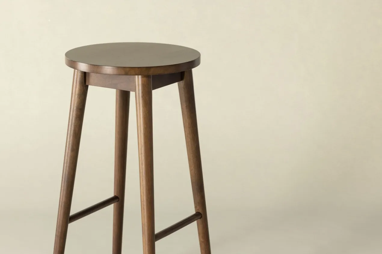 Barkruk Jur hout - 75 cm Donkerbruin - set van 2