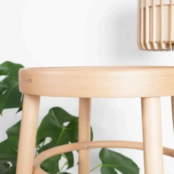 Barkruk Lauren houten H75 cm naturel